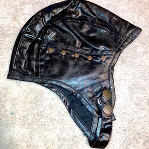 Lip service goth leather hat